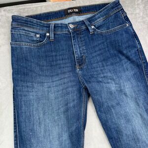 DU/ER L2X Slim Fit Jeans Mens 33x34 Blue Medium Wash Coolmax Performance Denim